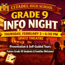 Grade 9 Info Night Poster